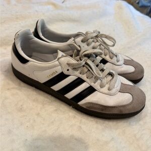 Adidas Samba White and Black Sneakers M 8.5 / W 10